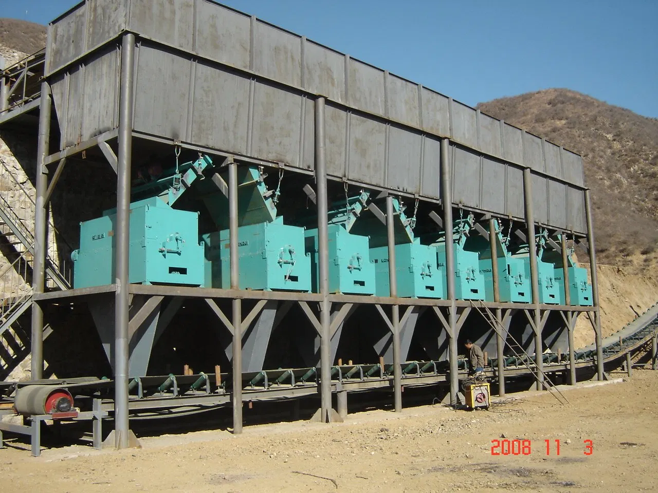 Separador magnético permanente de tambor seco de baja intensidad